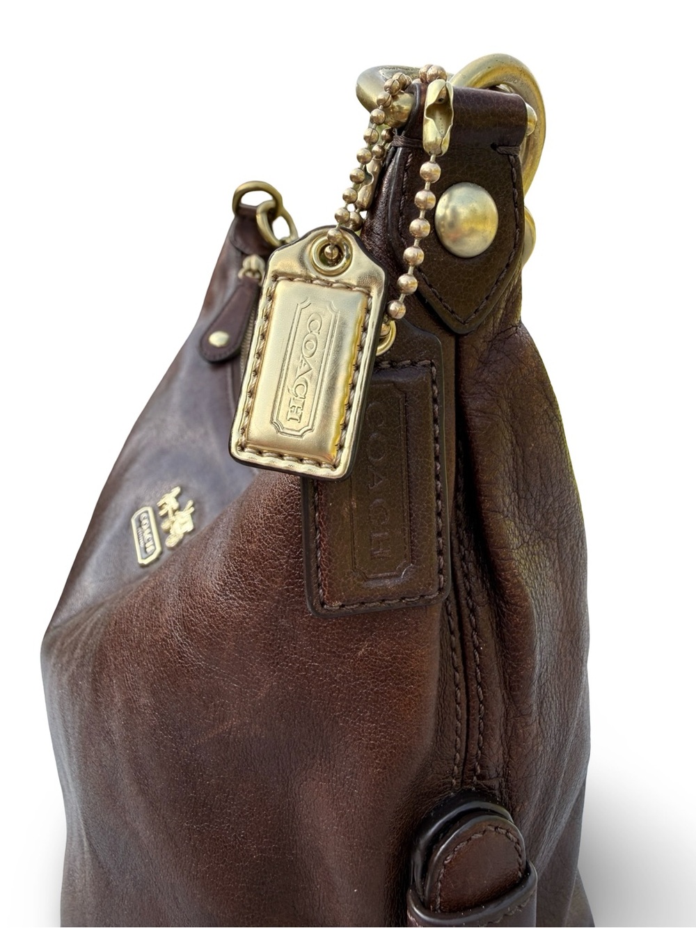 Coach #14304 Dark Brown Madison Hailey Hobo - Picture 5 of 14